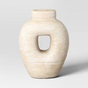 Threshold Modern Ceramic Textured Nori Donut Vase - Target